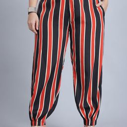 Baawri Women Striped Trousers-image-35