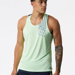 New Balance Mint Green Comfort Fit Printed Tank T-Shirt-image-54