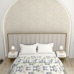 Pure Decor White & Blue Floral Printed Microfiber AC Room 233 GSM Double Bed Comforter-picture-41