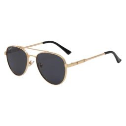 Ted Smith Grey Aviator Unisex Sunglasses-image-33