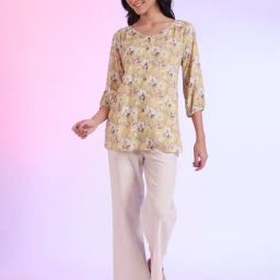Aurelia Yellow Floral Kurti-picture-38