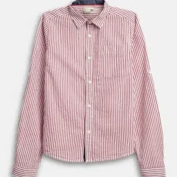 Bonkids Boys Bengal Stripes Opaque Striped Casual Shirt-image-1