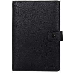 Mai Soli Quest Black Formal Leather Passport Wallet for Unisex-2