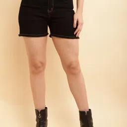 PUELLA Women Washed Slim Fit High-Rise Technology Shorts-picture-9