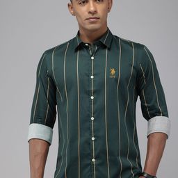 U.S. Polo Assn. Denim Co. Slim Fit Opaque Striped Casual Shirt-picture-20