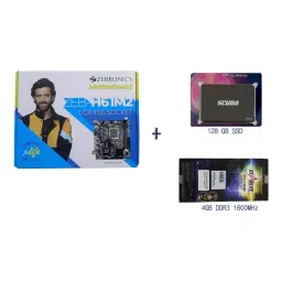 Zebronics H61+128 SATA GB SSD + 4 GB Starlite DDR3 RAM Combo Set Motherboard-30
