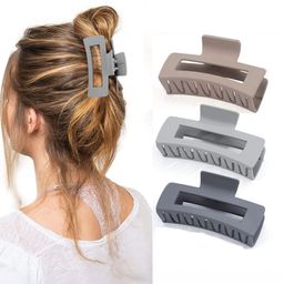 Softwrap Set Of 3 Matte Finish & Strong Hold Claw Clips-4