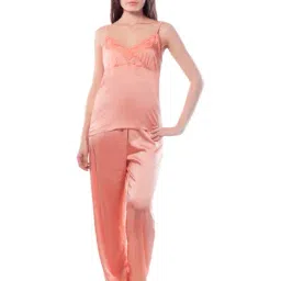 Miss Chase Peach Full Length Pyjama Set-image-37