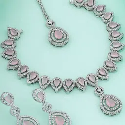 TIYARA Silver-Plated Brass Jewellery Set-picture-30