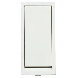 Shivam 16 A 1 Way Polycarbonate Modular Flat Switch, White-15