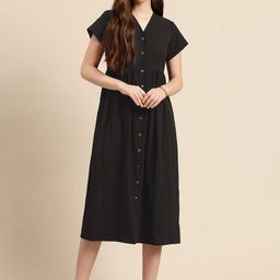 A&K Self Design A-Line Midi Dress-picture-9