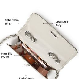 Fastrack PU Half Moon Sling Bag with Applique image 5