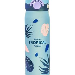 FunBlast Stainless Steel Vacuum Water Bottle with Flip Top Lid Blue - 420 ml-image-55