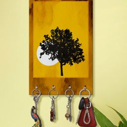 999Store Stylish Wood Wall Mount Decorative Key Holder - White Moon-image-37