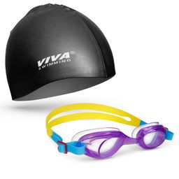 Viva Swimming VIVA-10 Goggle+Cap+EP Set For Swimming Outdoor UV Protection Anti-Fog-picture-25