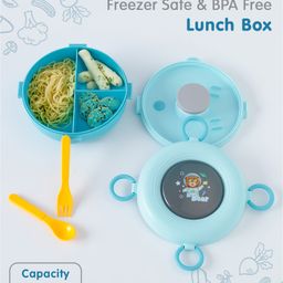 Leak-Proof & Freezer Safe Lunch Box with Space Theme Print - Blue-18