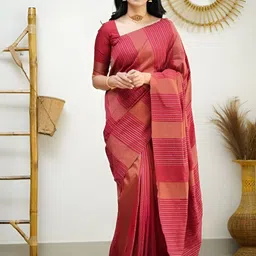 Moda Rapido Woven Design Zari Silk Blend Banarasi Saree-picture-55