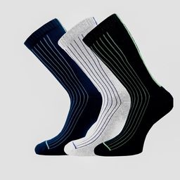 Aeropostale Men Pack Of 3 Striped Half Cushion Calf-Length Socks-image-66