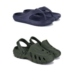 PENNEN Men Set Of 2 Clogs & Thong Flip-Flops-picture-45