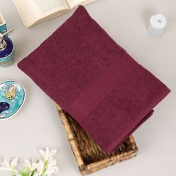 Creeva Comfort Living Maroon Cotton 550 GSM Bath Towel-28