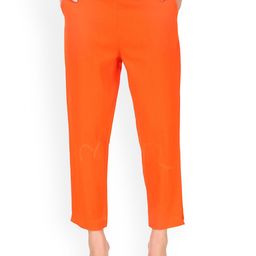 Aawari Women Regular Fit High-Rise Cropped Trousers With Belt-image-15