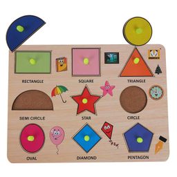 MINDMAKER Wooden Puzzle with Knobs - Multicolour image 5