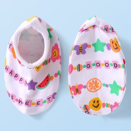 Babyhug Interlock Knit Cap Mittens & Booties Set with Text Print White - Diameter 10 cm image 5