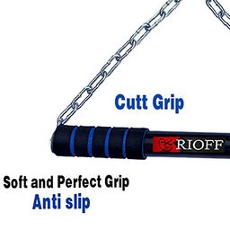 rioff Rioff® Hanging Pull Up Bar for Height Increaser and Pull Exercise with Heavy Chain With Weight Lifting Gloves 6FT image 3