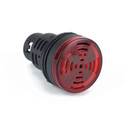 Red AC/DC24V 30mm AD16-30SM LED Signal Indicator Built-in Buzzer-3