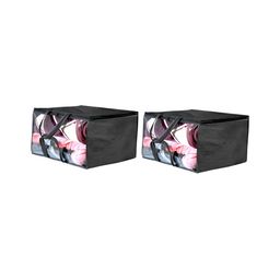 Stylista Black & Transparent 2 Pieces Printed Waterproof Storage Bag Organisers With Zip-9