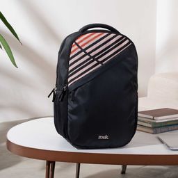 ZOUK Unisex Striped Backpack with Compression Straps-8