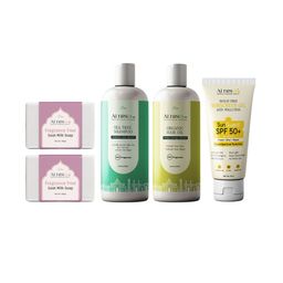Al Nisa Set Of 5 Tea Tree Shampoo- 250 ml- Organic Hair Oil- 250 ml- Sungard SPF 50+ - 50g-11