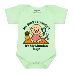 Arvesa Kids-Unisex Green Cotton Rompers-picture-34