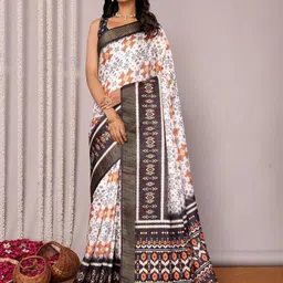 KALINI Floral Silk Blend Chanderi Saree-54
