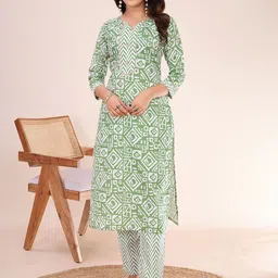 Women Basket Women Floral Printed Regular Kurta with Trousers-picture-10