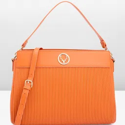 Allen Solly Textured Structured Handheld Bag with Detachable Sling Strap-46