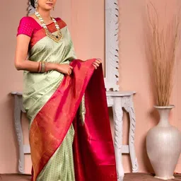 SHOP DROP Woven Design Pure Silk Banarasi Saree-image-63