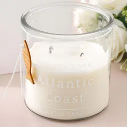 Ekhasa White Soy Wax Printed Scented Jar Candle-image-4