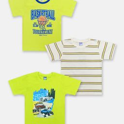 Here&Now X Game Begins Boys Pack Of 3 Printed & Striped T-shirt-picture-23