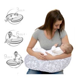Lulamom Breast Feeding Nursing U Pillow - Grey-picture-13