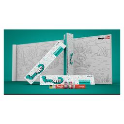 Inkmeo Reusable Occupation Colouring Roll - White Blue-23
