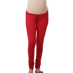 Kriti Maternity Leggings With Tummy Hug - Red-image-59