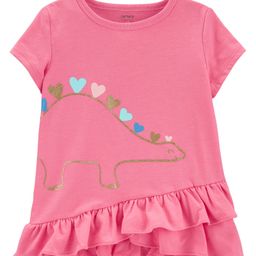 Carter's Short Sleeves Top Dino Print - Pink-image-50