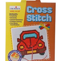 Creative Cross Stitch Kit Car Theme - Multicolour-11