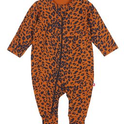 Nino Bambino Full Sleeves Leopard Print Romper - Brown-picture-3