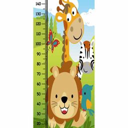 WENS Jungle Themed Removable Height Measurement Wall Sticker - Green Blue-image-85