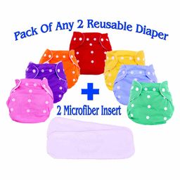 The Little Lookers Adjustable Cotton Diaper With Insert Pack Of 2 ( Colour May Vary)-20