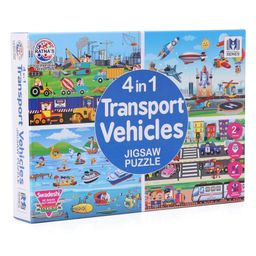 Ratnas Transport Vehicles Jigsaw Puzzle Set of 4 - 35 Pieces Each-11