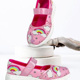 KazarMax Unicorn Rainbow Printed Ballerinas - Pink-image-71