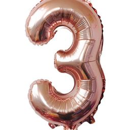 Amfin 3 Number Foil Balloon Rose Gold - Height 81.2 cm-image-83